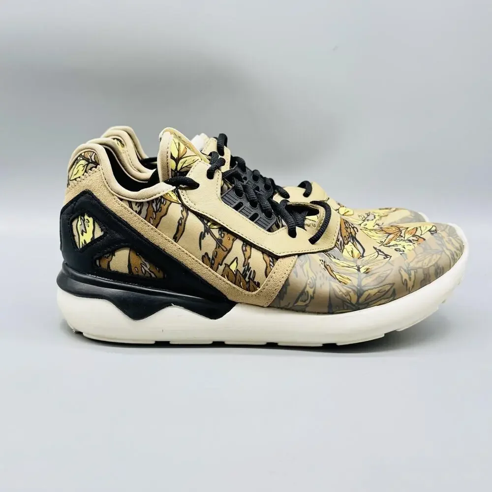 Adidas Originals Shoes Mens 10 Beige Tubular Leaf Camo Low Top Runner Sneakers